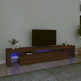 VidaXL Szafka pod TV z oświetleniem LED, brązowy dąb, 215x36,5x40 cm