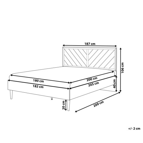 Łóżko 180 x 200 cm ciemne drewno MIALET