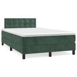 Łóżko kontynentalne z materacem, ciemnozielone, 120x200 cm Lumarko!