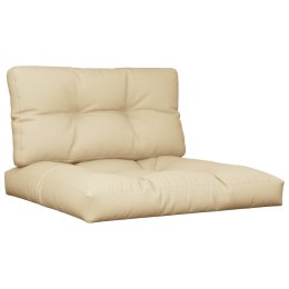 VidaXL Poduszki na sofę z palet, 2 szt., beżowe, tkanina