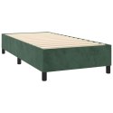 Łóżko kontynentalne z materacem, zielone, aksamit, 80x200 cm Lumarko!