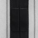 Moskitiera na drzwi z magnesami, 2 szt., czarna, 220x100 cm
