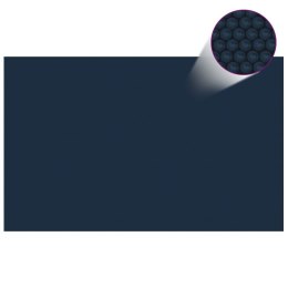 Pływająca folia solarna z PE, 800x500 cm, czarno-niebieska Lumarko!