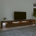 Szafka pod TV z oświetleniem LED, brązowy dąb, 290x36,5x40 cm