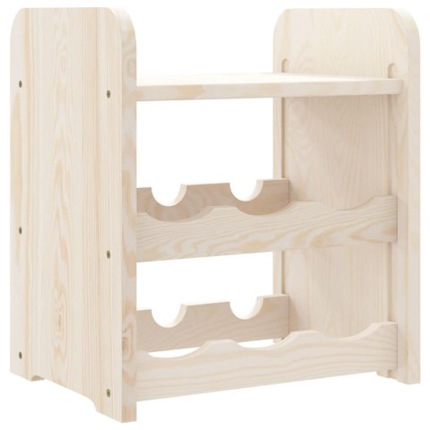 Stojak na wino, z górną półką, 33x25x37 cm, lite drewno sosnowe