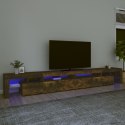 Szafka pod TV z oświetleniem LED przydymiony dąb 290x36,5x40 cm Lumarko!