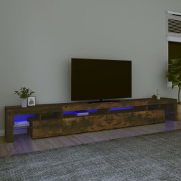 VidaXL Szafka pod TV z oświetleniem LED przydymiony dąb 290x36,5x40 cm