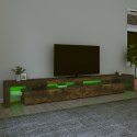 Szafka pod TV z oświetleniem LED przydymiony dąb 290x36,5x40 cm Lumarko!