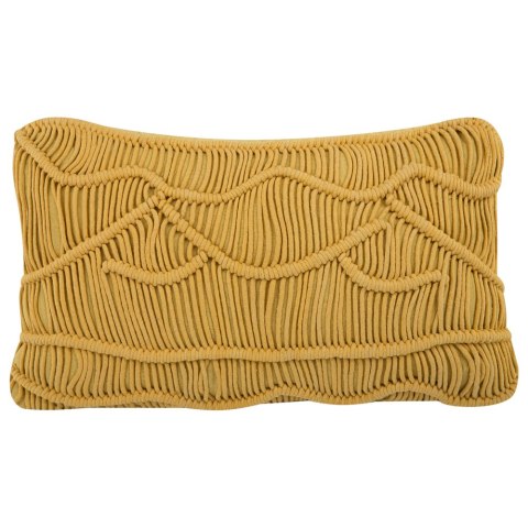 Bawełniana poduszka dekoracyjna makrama 30 x 50 cm żółta KIRIS