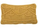 Zestaw 2 poduszek dekoracyjnych makrama 30 x 50 cm żółty KIRIS