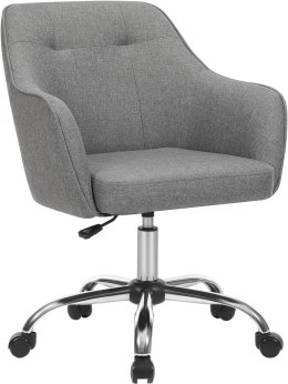 Krzesło biurowe, wygodne krzesło biurowe, krzesło komputerowe z regulacją wysokości, nośność do 120 kg, stalowa rama, imitacja l