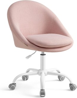 Krzesło do domowego biura bawełniane lniane krzesło obrotowe wyściełane pianką krzesło biurowe regulowana wysokość do nauki sypi