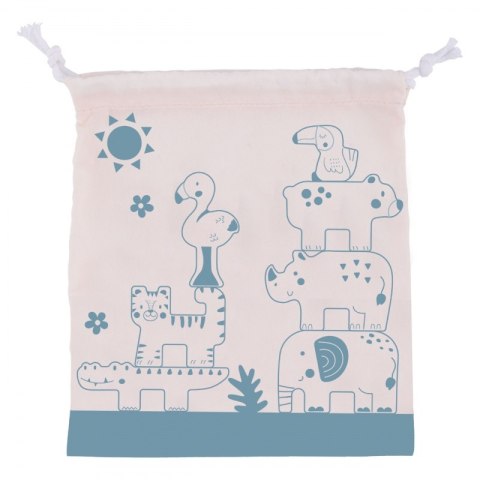 Drewniane Klocki Układanka Zwierzątka Montessori 9 el. Lumarko!