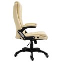 Krzesło biurowe, kremowe, sztuczna skóra Lumarko!