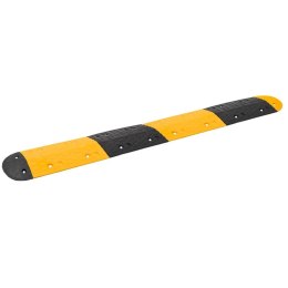 VidaXL Próg zwalniający, żółto-czarny, 226x32,5x4 cm, gumowy