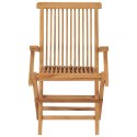 Krzesła ogrodowe z czerwonymi poduszkami, 8 szt., drewno tekowe Lumarko!
