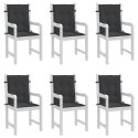 Poduszki na krzesła ogrodowe, 6 szt., czarne, 100x50x3 cm Lumarko!