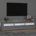 Szafka pod TV z oświetleniem LED, szarość sonoma, 180x35x40 cm Lumarko!