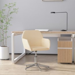 Obrotowe krzesło biurowe, kremowe, tapicerowane tkaniną Lumarko!