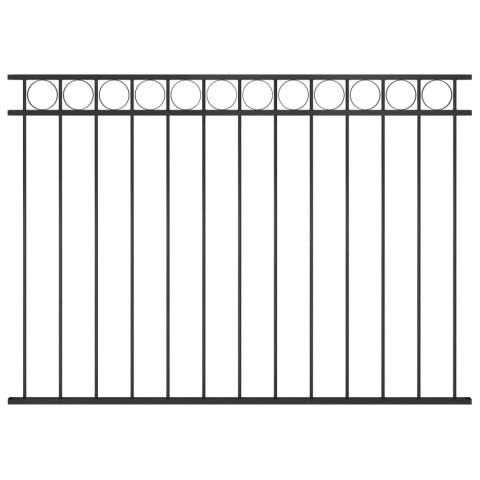 VidaXL Panel ogrodzeniowy, stalowy, 1,7 x 1,2 m, czarny