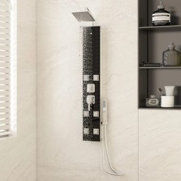 Panel prysznicowy, szkło, 18x45,5x130 cm, czarny Lumarko!