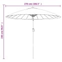 Parasol ogrodowy na słupku aluminiowym, 270 cm, terakota Lumarko!