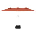 Podwójny parasol ogrodowy, terakotowy, 449x245 cm Lumarko!