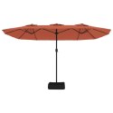 VidaXL Podwójny parasol ogrodowy, terakotowy, 449x245 cm