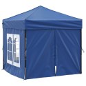 Składany namiot imprezowy ze ściankami, niebieski, 2x2 m Lumarko!