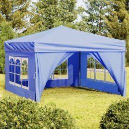 Składany namiot imprezowy ze ściankami, niebieski, 3x3 m Lumarko!