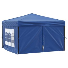 Składany namiot imprezowy ze ściankami, niebieski, 3x3 m Lumarko!