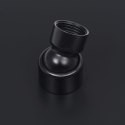 VidaXL Słuchawka prysznicowa ze stali, 40x30 cm, prostokątna, czarna
