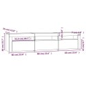 Szafka pod TV z oświetleniem LED, szarość sonoma, 180x35x40 cm Lumarko!