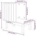 VidaXL Domek dla kota, 60x36x60 cm, lite drewno sosnowe