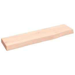 VidaXL Półka, 40x10x2 cm, surowe lite drewno dębowe