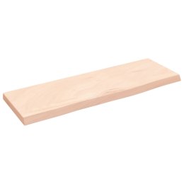 VidaXL Półka, 60x20x2 cm, surowe lite drewno dębowe