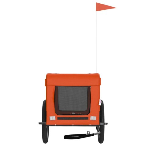 VidaXL Przyczepka rowerowa dla zwierząt, tkanina Oxford i żelazo