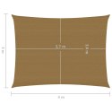 VidaXL Żagiel przeciwsłoneczny, 160 g/m², kolor taupe, 3x4 m, HDPE