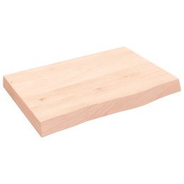 Blat stołu, 60x40x6 cm, surowe drewno dębowe Lumarko!