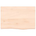 VidaXL Blat stołu, 60x40x6 cm, surowe drewno dębowe