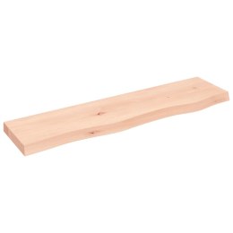 VidaXL Półka, 80x20x4 cm, surowe lite drewno dębowe