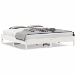 VidaXL Rama łóżka, biała, 180x200 cm, lite drewno sosnowe