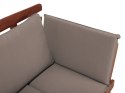 Sofa ogrodowa drewniana 165/210 cm ciemna z regulowanymi podłokietnikami PORTICI Lumarko!