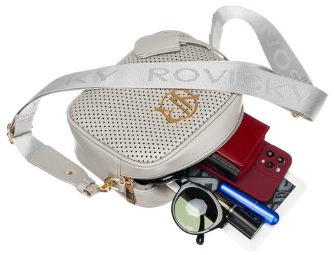 Listonoszka ze skóry ekologicznej z ażurowym panelem Lumarko!