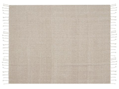 Koc bawełniany 130 x 160 cm beżowy TILMI