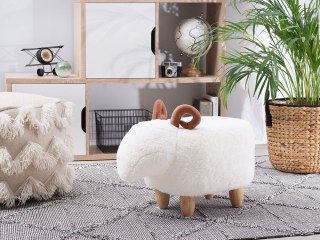 Pufa zwierzak biała LAMB