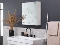 Szafka łazienkowa wisząca z lustrem 60 x 60 cm biała NAVARRA Lumarko!