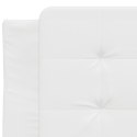 Rama łóżka z zagłówkiem, biała, 90x200 cm, sztuczna skóra Lumarko!