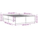 VidaXL Rama łóżka, brązowy dąb, 120x200 cm, materiał drewnopochodny