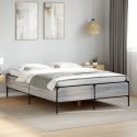 VidaXL Rama łóżka, szary dąb sonoma, 160x200cm materiał drewnopochodny